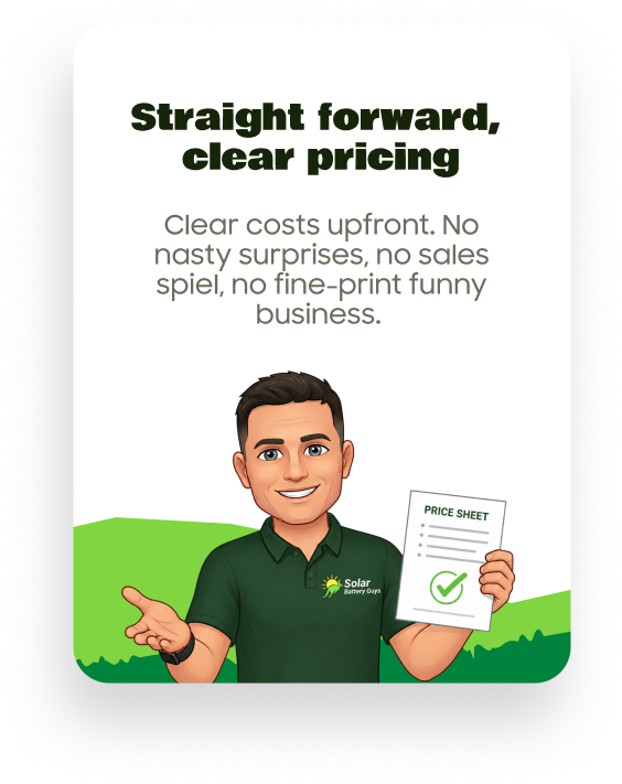 Straight forward, clear pricing — clear costs upfront. No nasty surprises, no sales spiel.